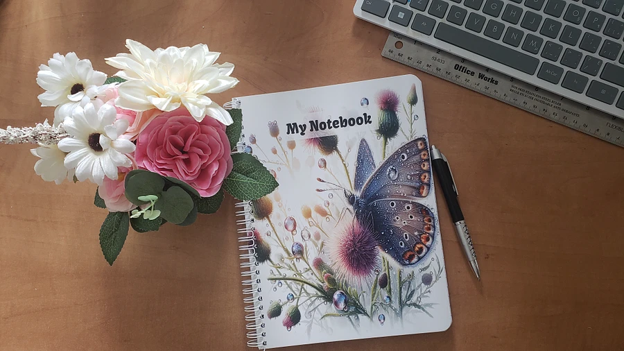 Whimsical Butterfly with Droplets Coiled My Notebook product image (2)