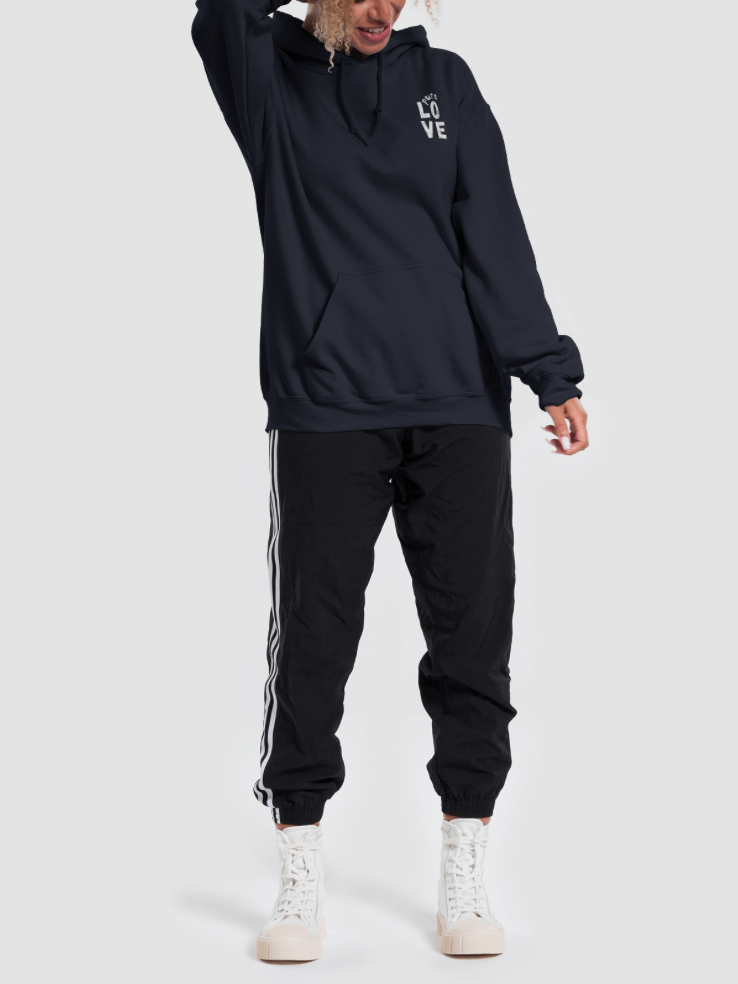 White Pure LOVE on Classic Hoodie product image (5)