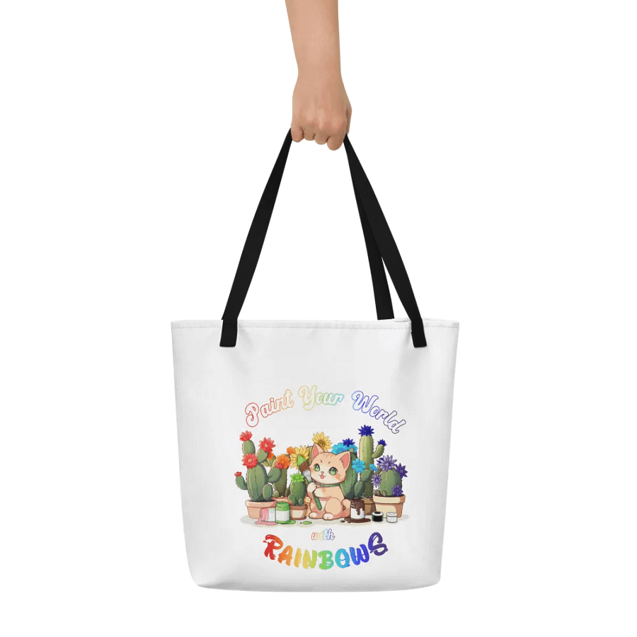Rainbow Kitten Artist Tote Bag with Pocket product image (5)