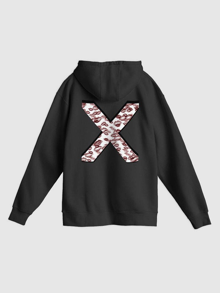 White X Burgandy Lipstick Kisses Hoodie product image (9)