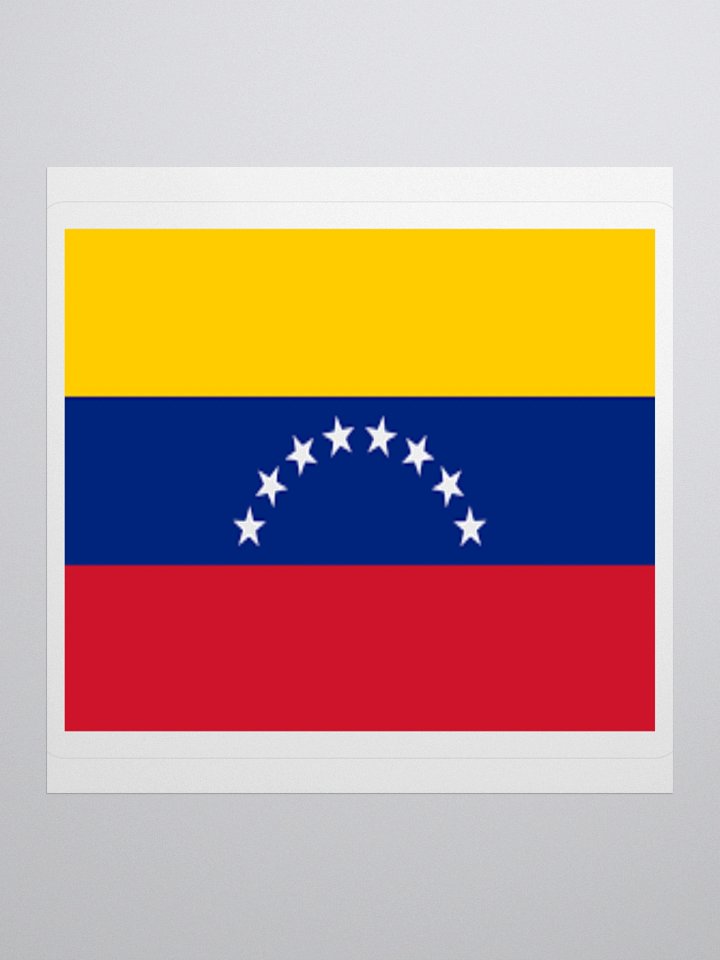 Venezuela Flag Sticker | Seven Stars Coat of Arms Design | Durable Vinyl | 3 Sizes product image (1)
