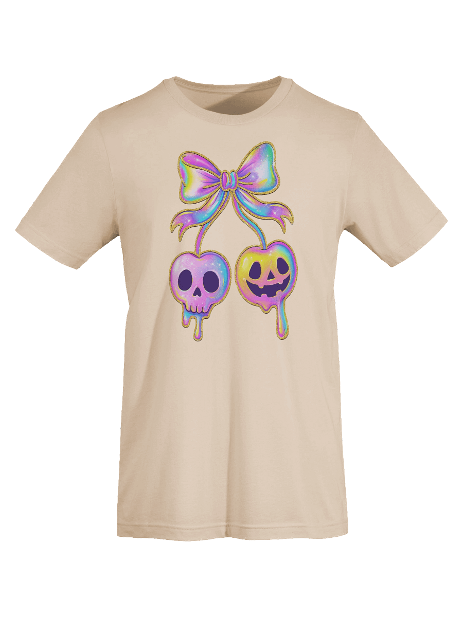 Dripping Cherry Skeleton Halloween Print Short Sleeve Unisex T-Shirt product image (70)