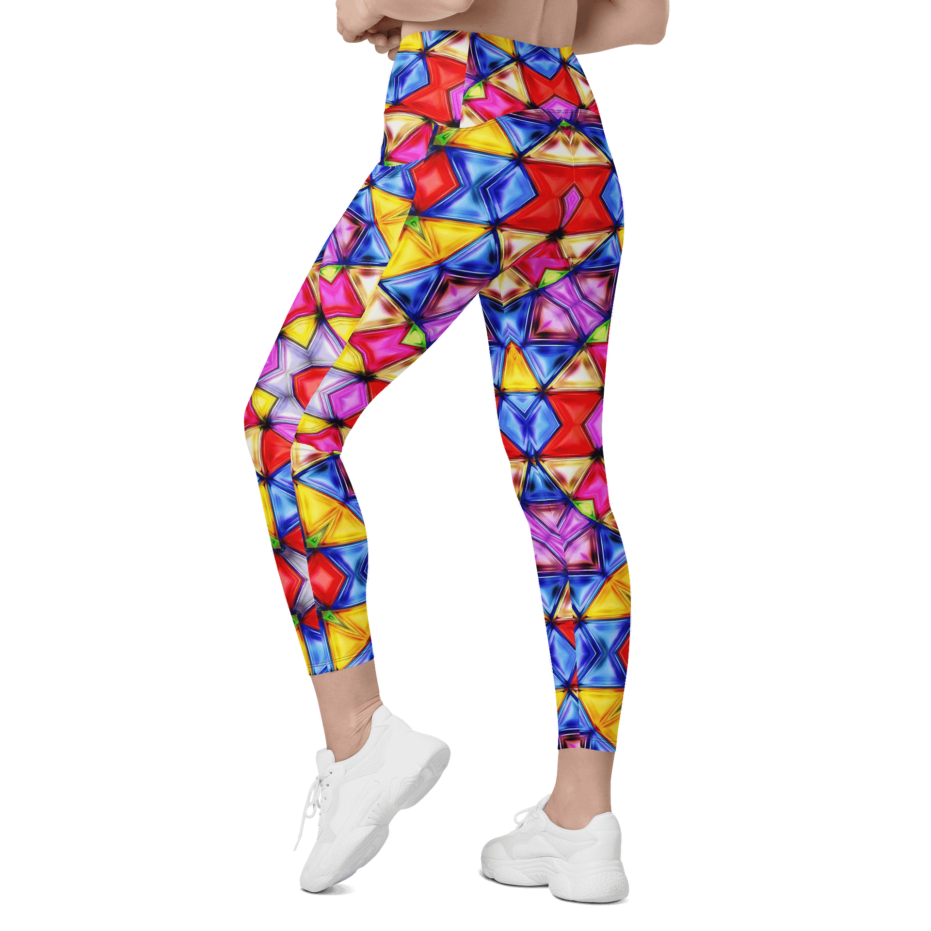 Barry Grady 'Vibrant' Crossover Leggings with Pockets product image (7)