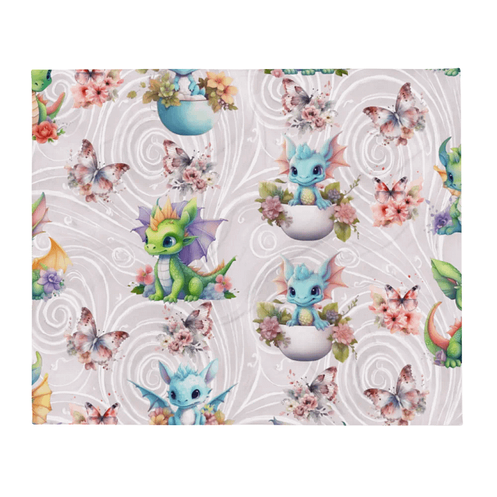 Baby Dragon Party Throw Blanket product image (13)