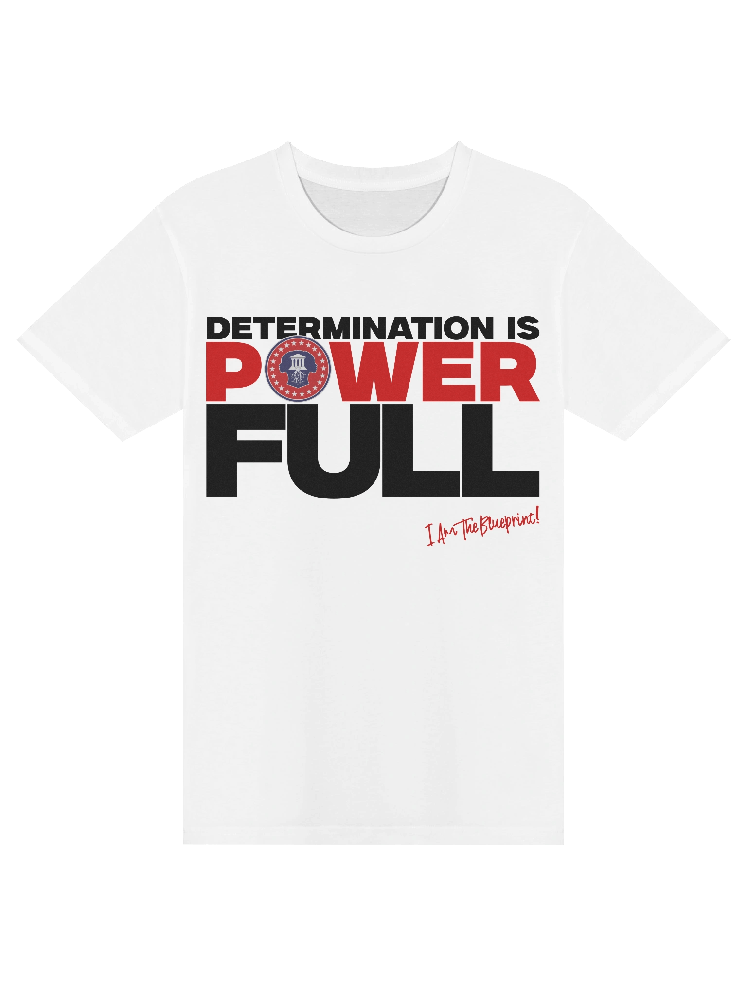 PA Determination "Power" Unisex White Tee product image (1)