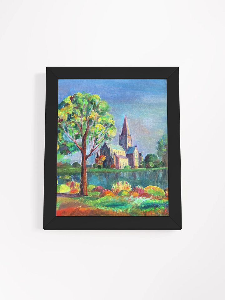 Vibrant Ayous Wood Framed Matte Poster - Gothic Architecture product image (1)