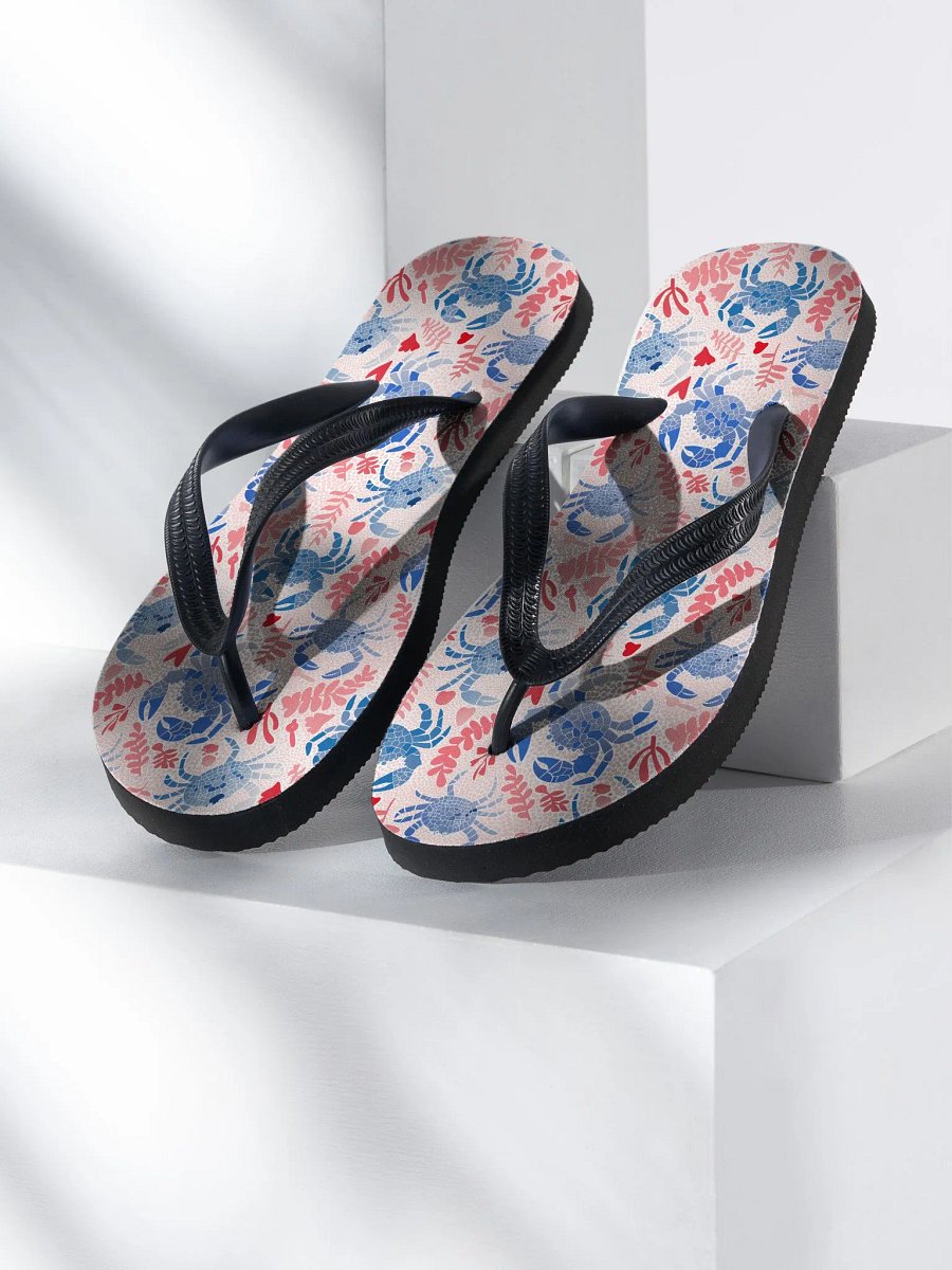Mosaic Crab Beach Flip Flops product image (1)