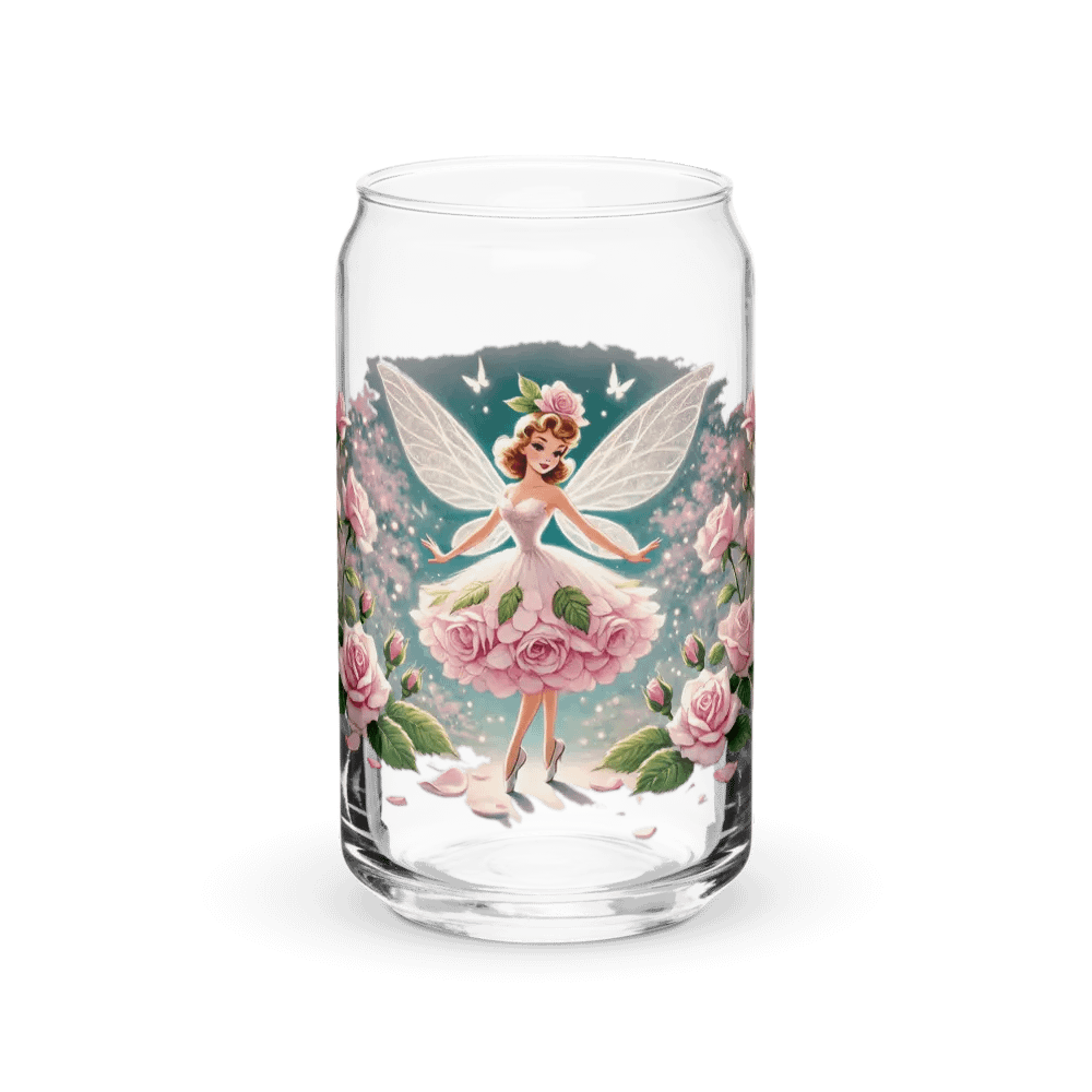 Pink Rose Fairy Can-Shaped Glass product image (2)