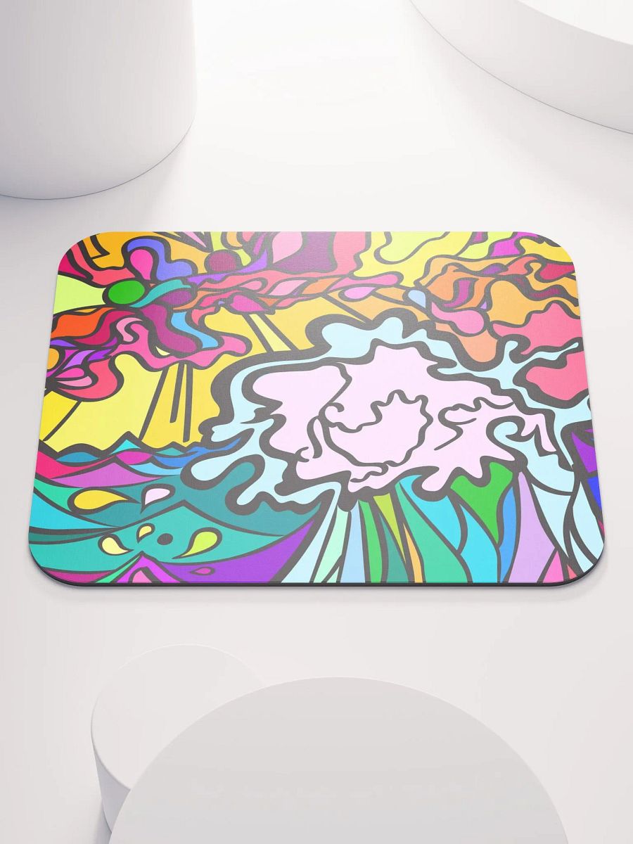 Vibrant Swirls Mouse Pad – Wave at Sunset product image (1)