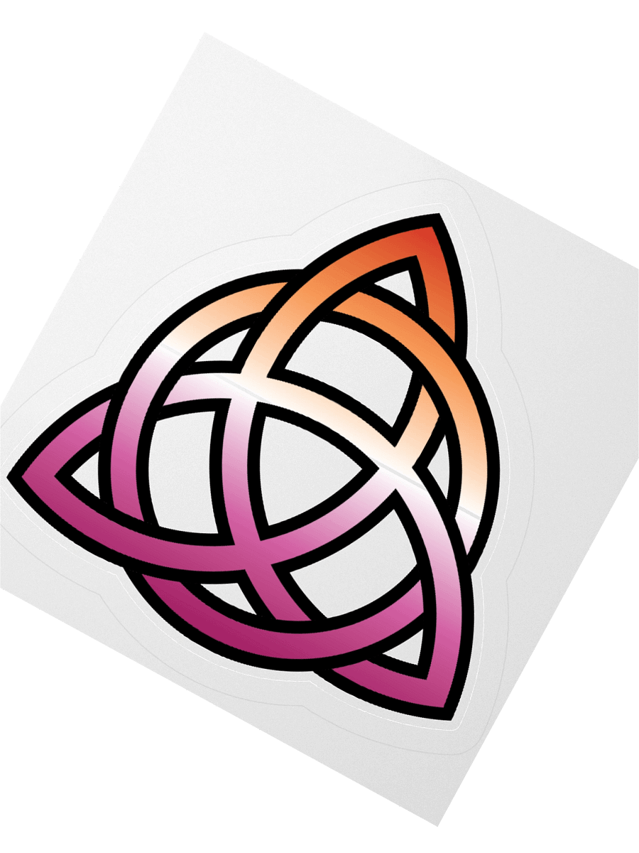 Lesbian Pride Gradient Celtic Knot Sticker product image (6)