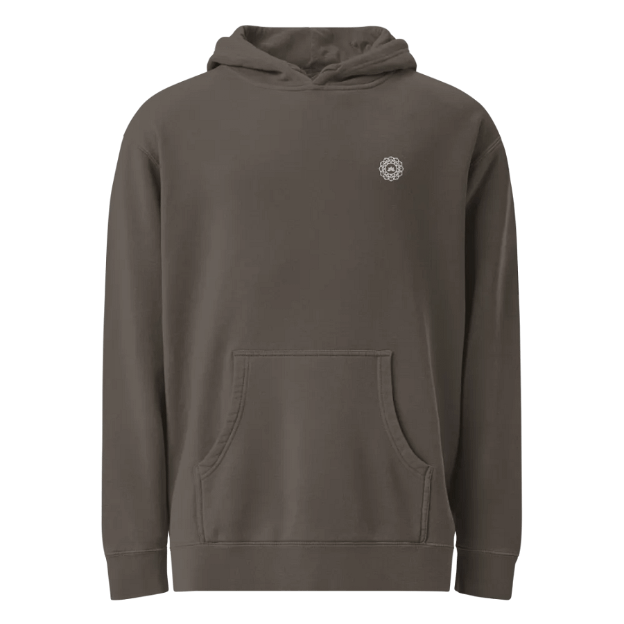 Symmetric Pixelated Mandala Monochrome Hoodie product image (1)