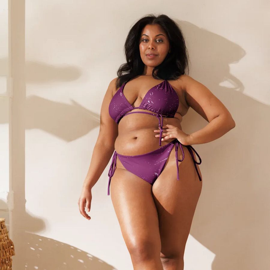 All-Over Print String Bikini - Purple Pink product image (9)