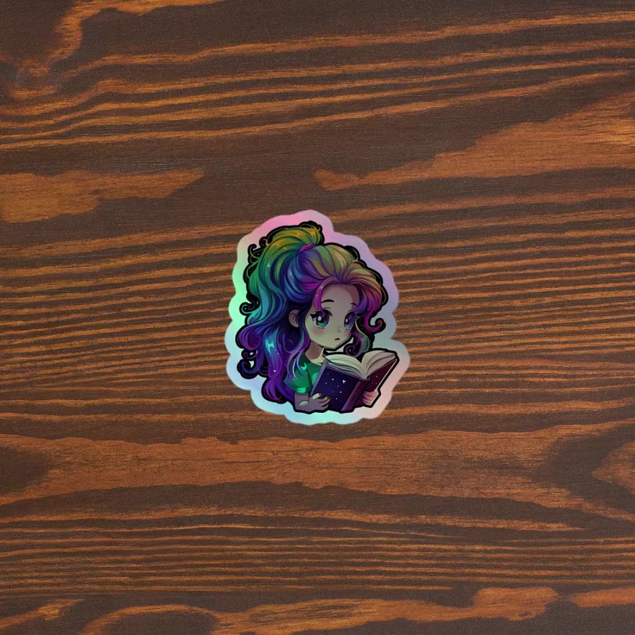 Rainbow Reading Holographic Sticker product image (4)