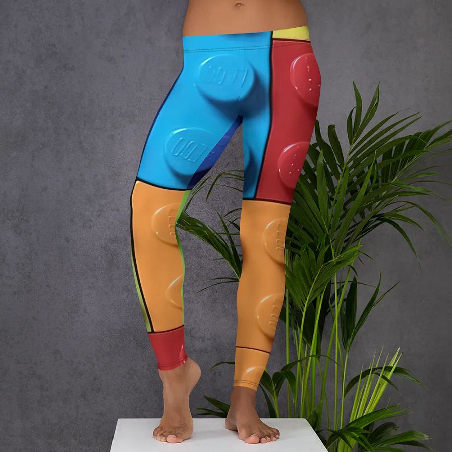 Colorful Interlocking Brick Leggings product image (5)
