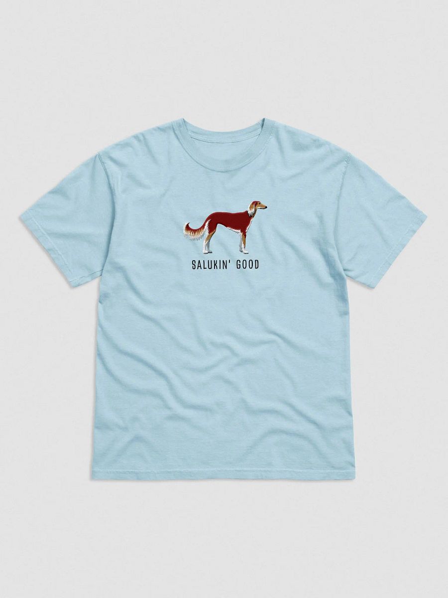 Salukin' Good T-Shirt(Embroidered) of a Saluki(Chocolate) product image (4)