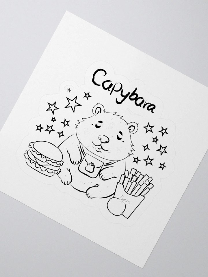 Capybara's Lunch Break Kiss Cut Stickers product image (6)