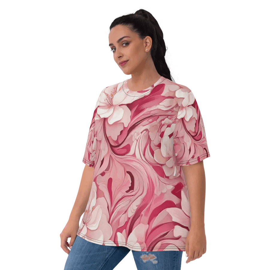 Pink & white abstract pattern product image (9)