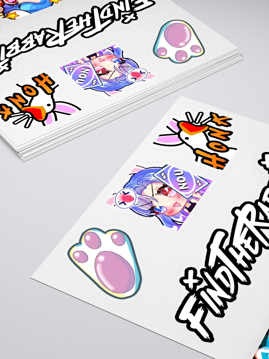 FIND THE RABBIT LOGO + EMOTE KISS-CUT STICKER PACK 1 product image (3)
