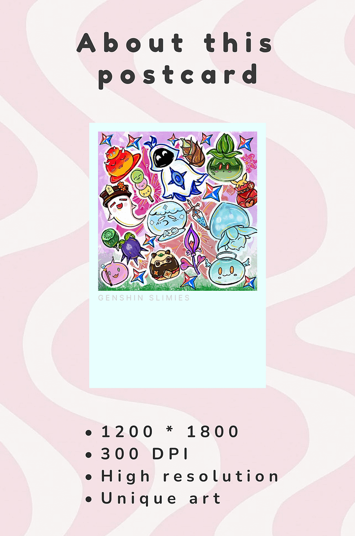 Genshin Impact Digital Postcard | Printable | Greeting card | Art prints product image (2)