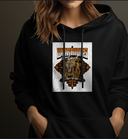 Warriors Don't Retreat They Reload Cotton Heritage Hoodie | Warrior Motivational Apparel product image (5)
