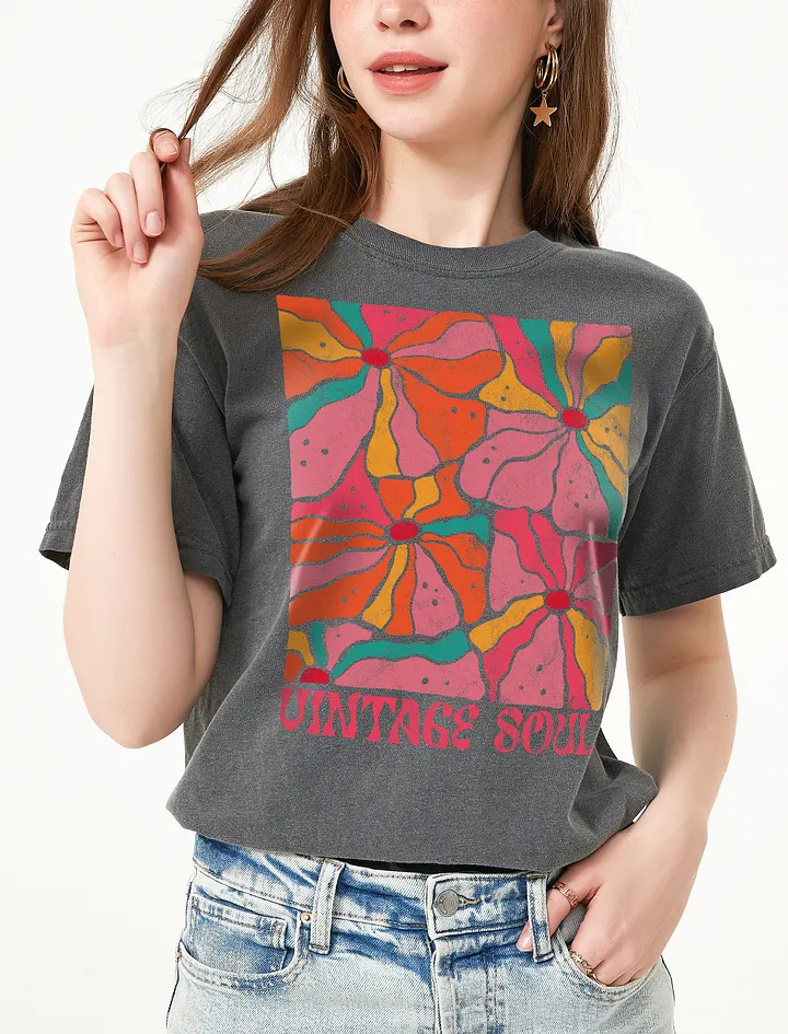 Vintage Soul Boho Retro Disco Flowers | Boho Aesthetic, Hippie, and Psychedelic T-Shirt product image (1)
