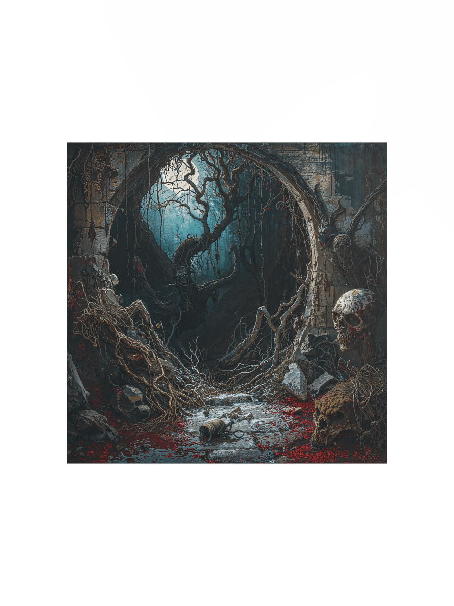 The Crimson Threshold Matte Poster product image (1)