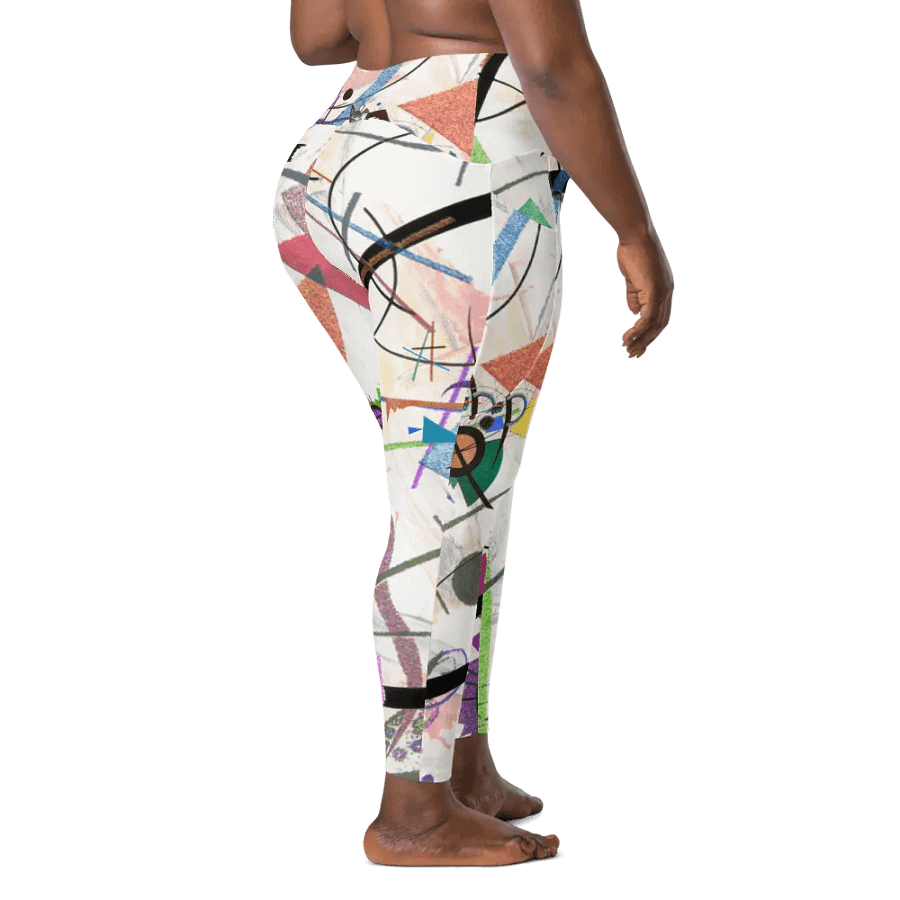 Abstract Lithographic Pattern Design Leggings with pockets - V2 product image (3)