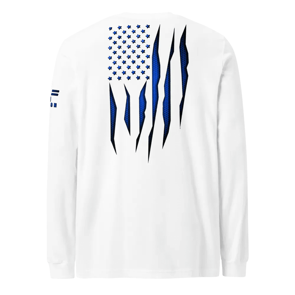 Blue Carbon Onyx American Flag Long Sleeve product image (1)