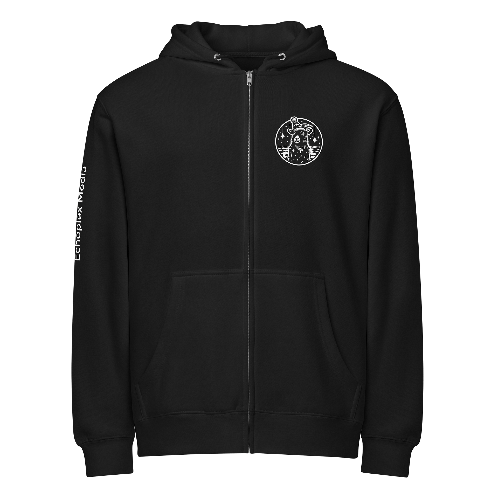 High Quality Christmas Goat Zipper Hoodie! (dark colors) product image (2)