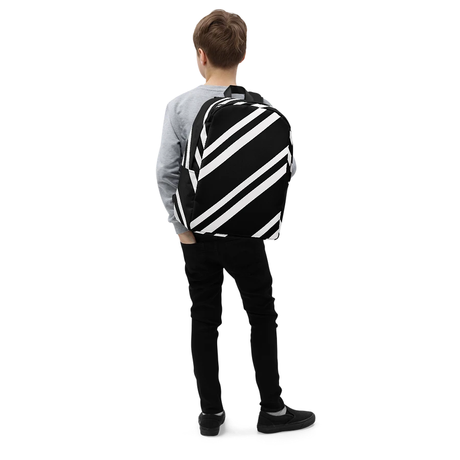 Striped Noir Minimalist Backpack product image (6)