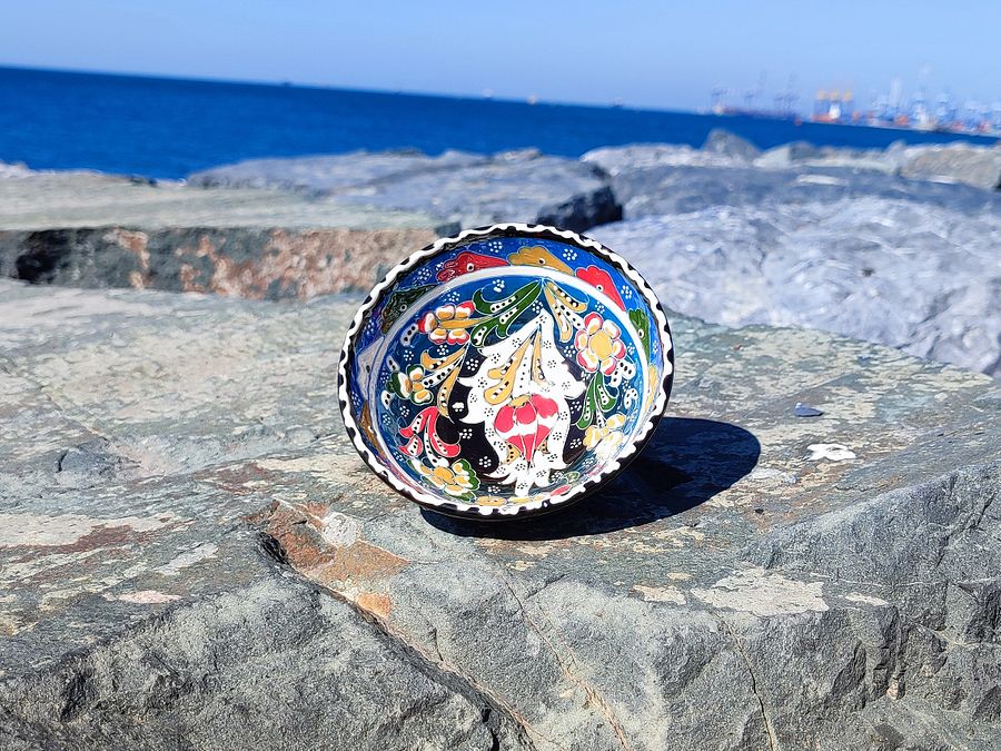 Handcrafted 12cm Ceramic Bowl – Unique Artisanal Pottery for Home Decor product image (4)
