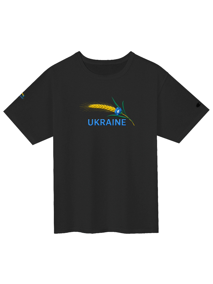 Ukraine Wheat Cornflower Agricultural Heritage Ukrainian Symbol | Champion Relaxed-Fit T-Shirt | Embroidered product image (2)