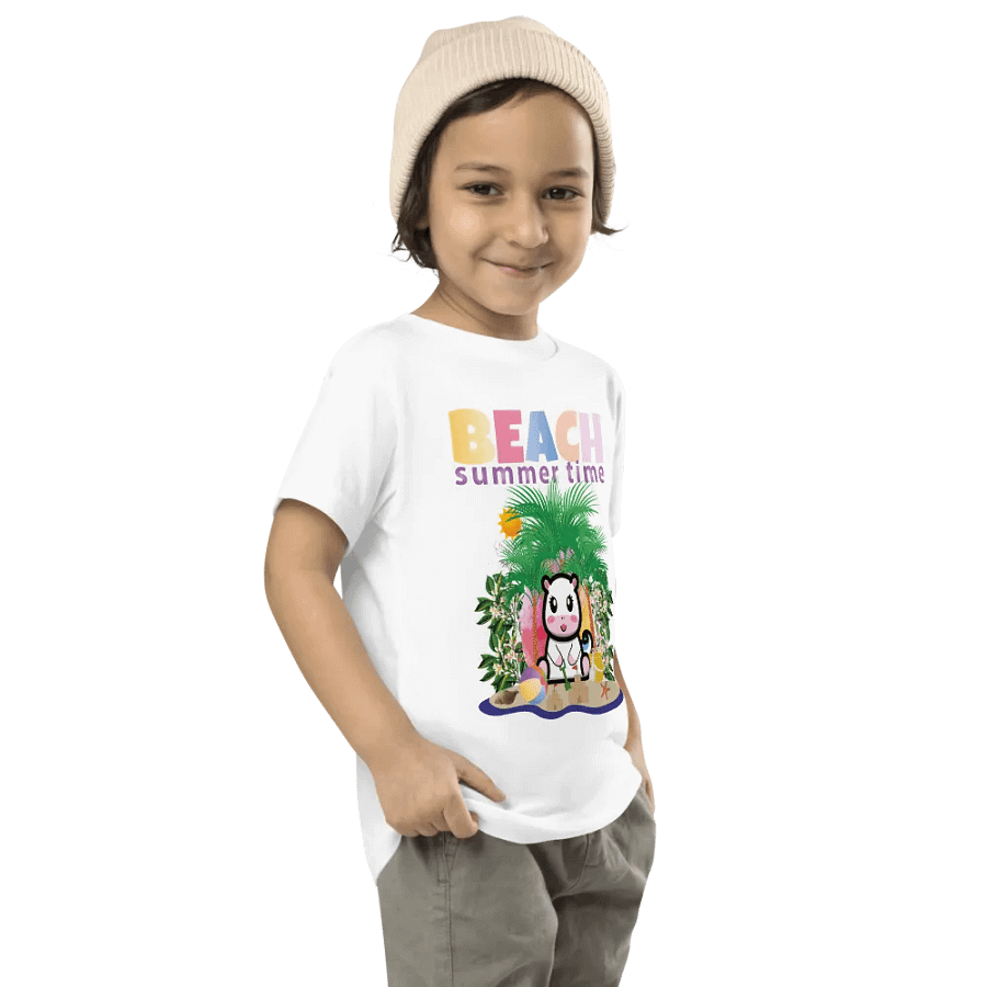 Beach Summer Funny Colorful Bella + Canvas Toddler T-Shirt – Funny Shirt & Gift for Kids product image (8)