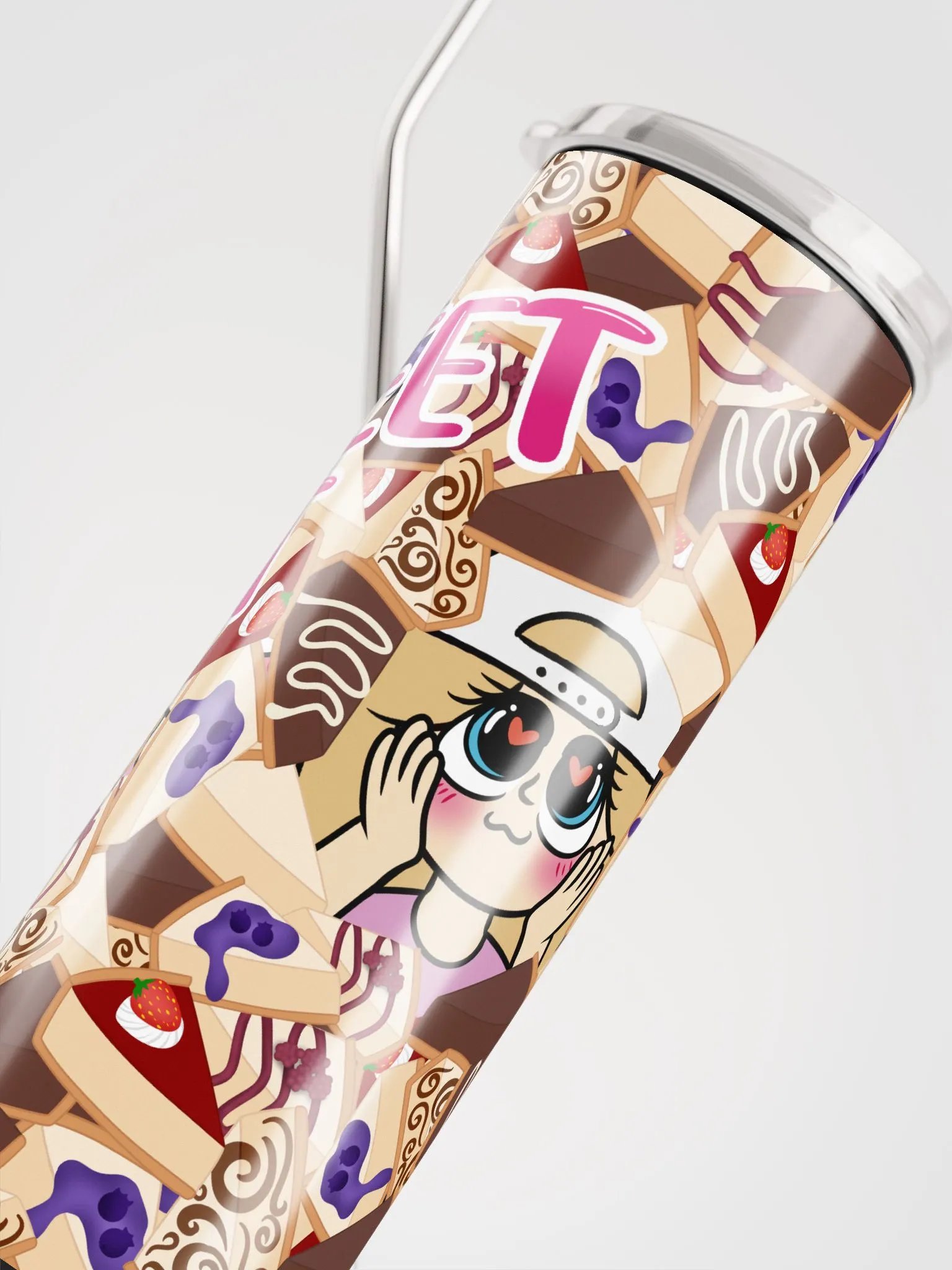 Whimsical Cheesecake Stainless Steel Tumbler product image (5)
