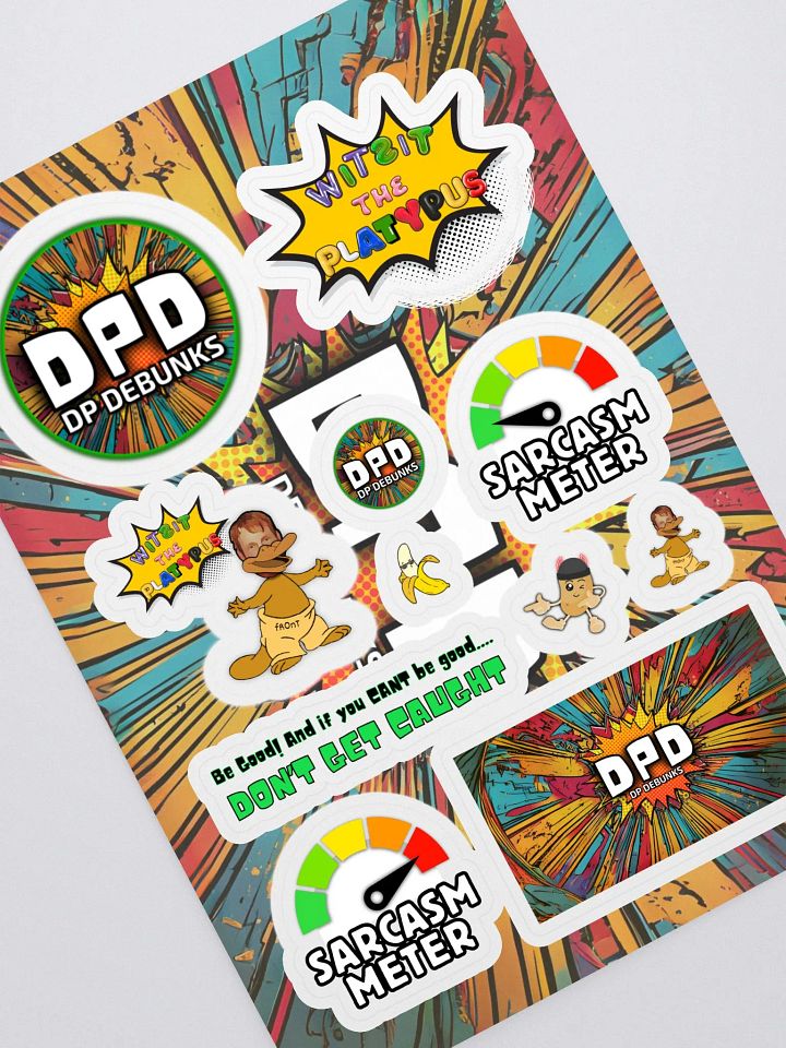 DP Debunks Ultimate Sticker Sheet – 11 Bunk-Tastic Designs! 🚀🎨 product image (1)