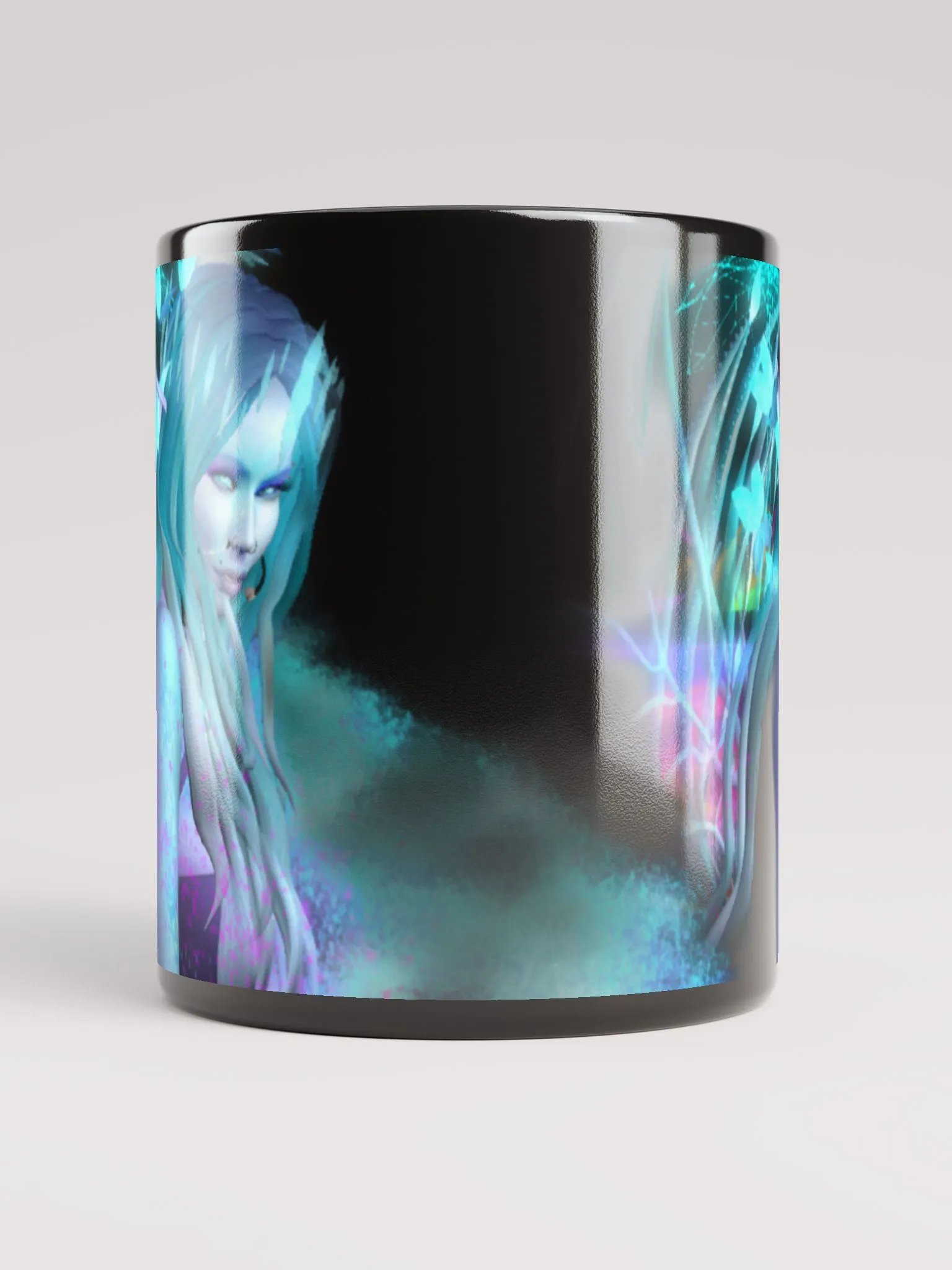 WW Blue Fairy Black Glossy Mug product image (2)