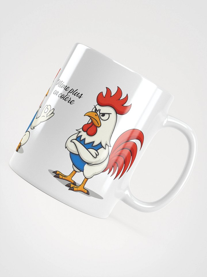 Mug Blanc, Coq Zen - Rien ne m'atteint et Même plus en colère - Cadeau Humour Français Zen product image (2)
