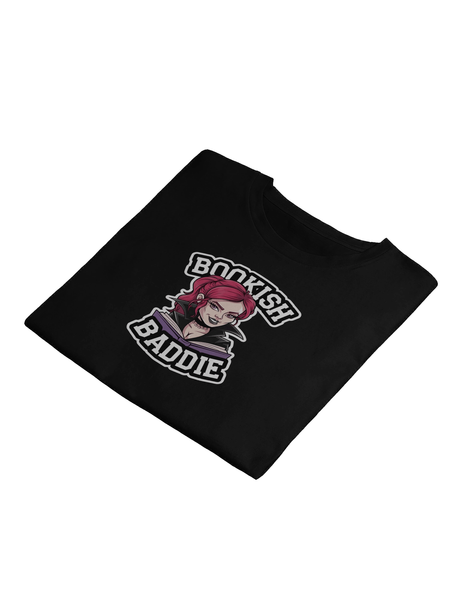 Bookish Baddie Vamp Crop Top - Black product image (4)