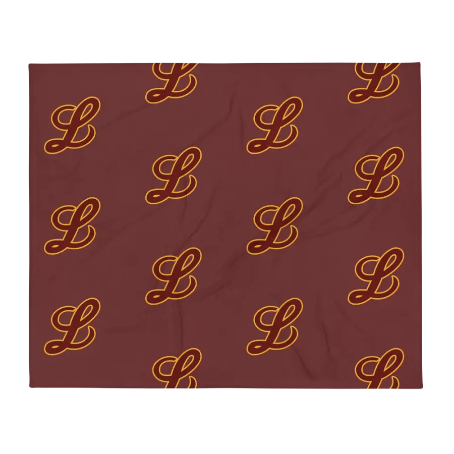 Maroon "L" Pattern Blanket product image (1)