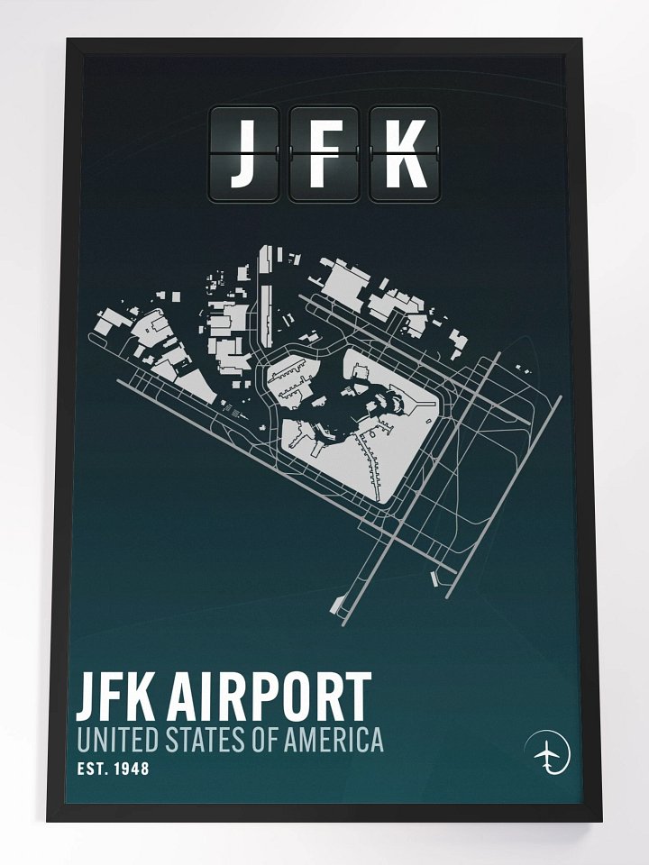 New York JFK Poster (Framed) product image (1)