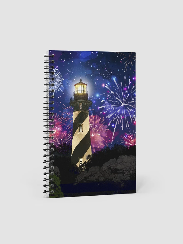 Fireworks Over St. Augustine Lighthouse – Florida Spiral Notebook product image (1)
