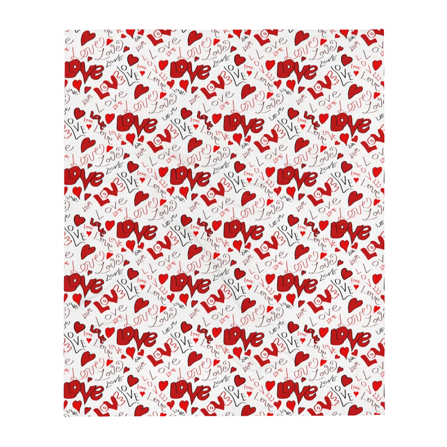 Love and Hearts Throw Blanket product image (3)