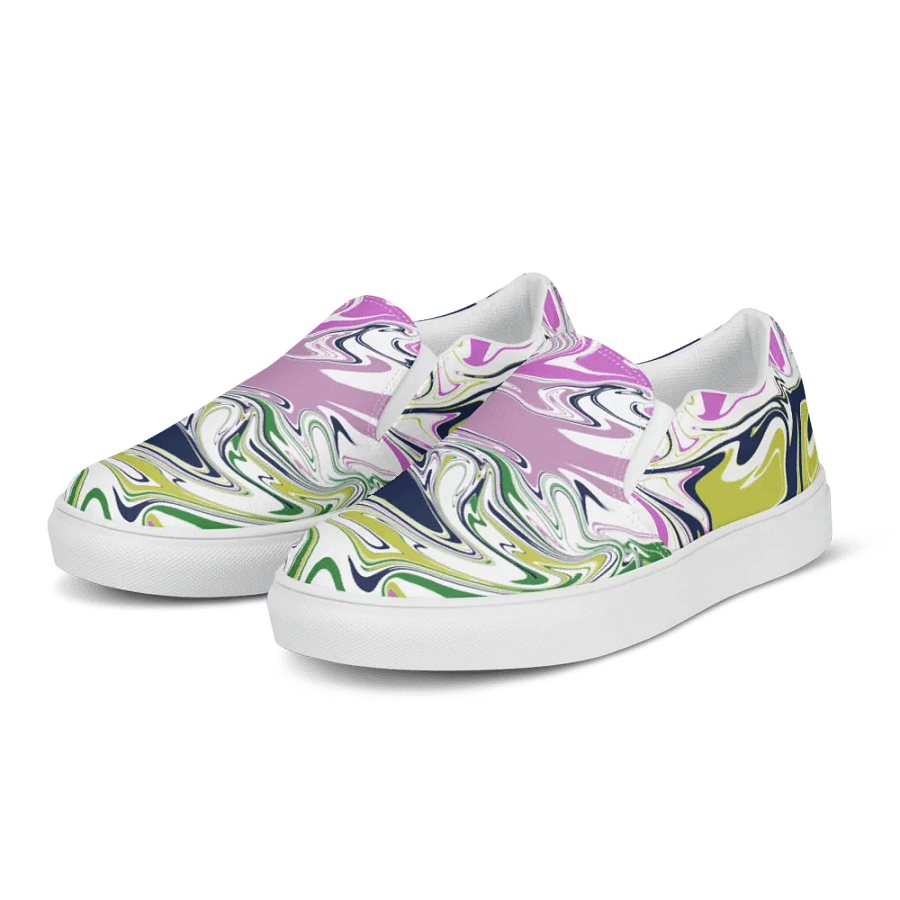 Marbled Dreams Slip-On Canvas Shoes product image (5)