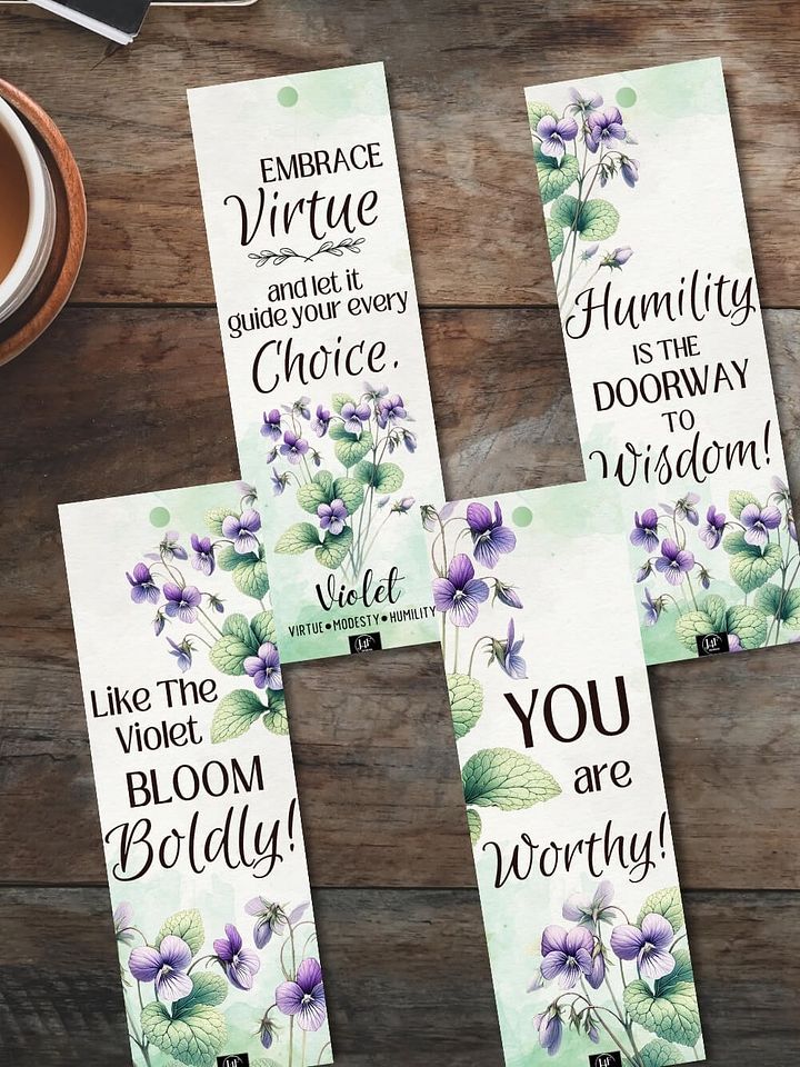 FREE Violet Bookmark Printable, Inspirational Sayings With February's Birth Month Flower product image (1)