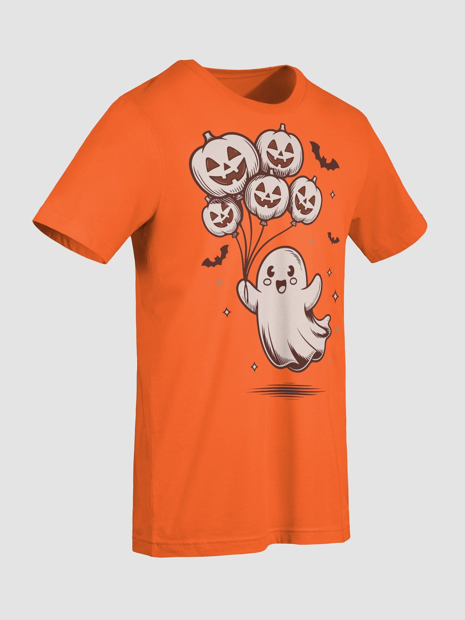 Cute Ghost & Pumpkin Balloons Halloween T-Shirt – Funny Spooky Season Shirt for Kids & Adults product image (9)