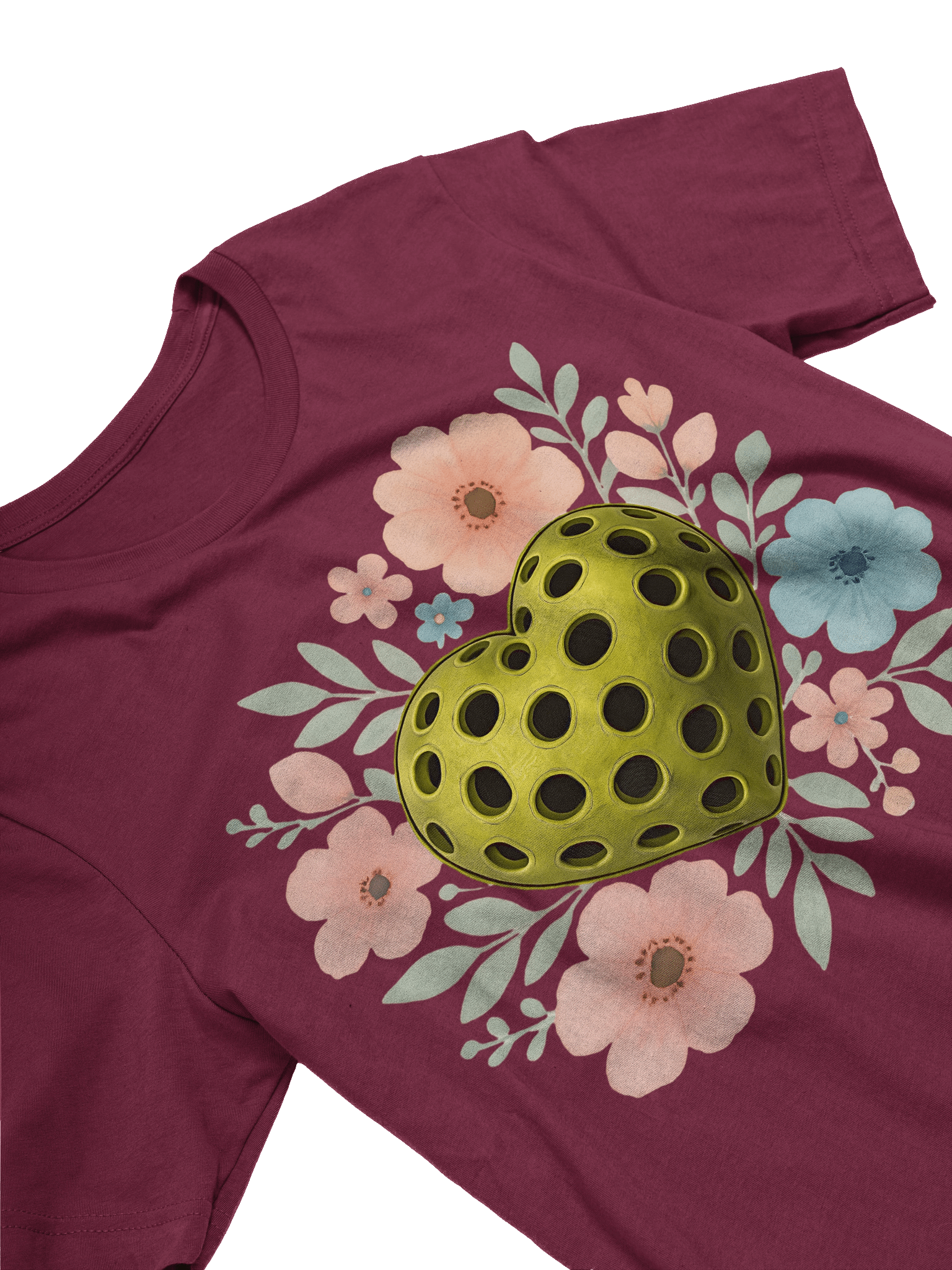 Pickleball Heart Flower Floral Serenade T-Shirt product image (5)