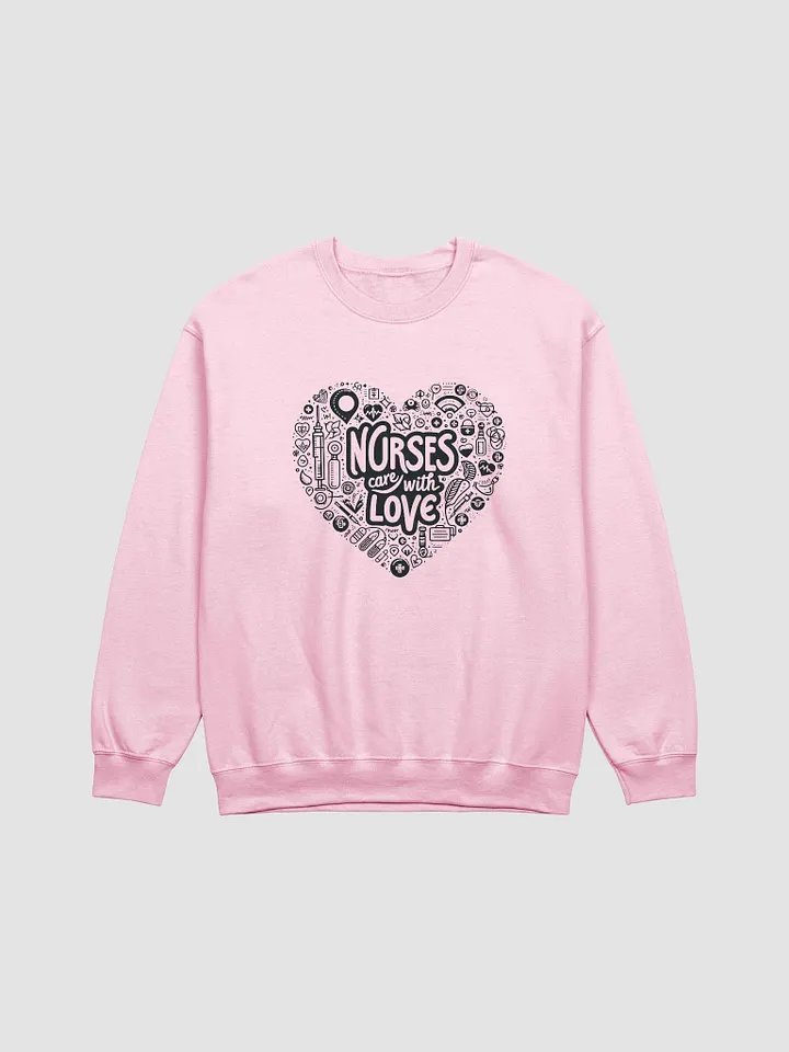 NURSES CARE WITH LOVE crewneck sweatshirt product image (2)