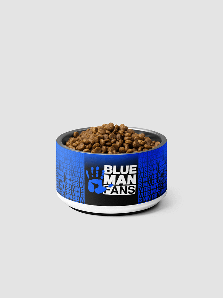 Blue Man Fans Hand & BMMB Loop Print Pet Bowl product image (1)
