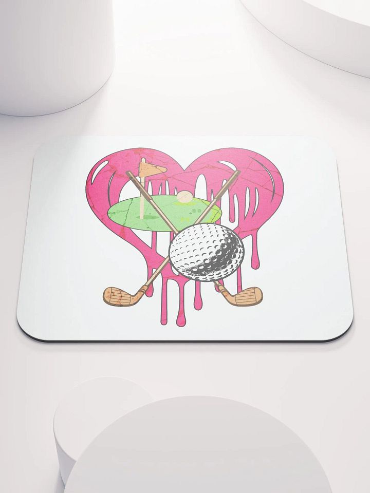 Heart Golf Ball Lover Mouse Pad product image (1)