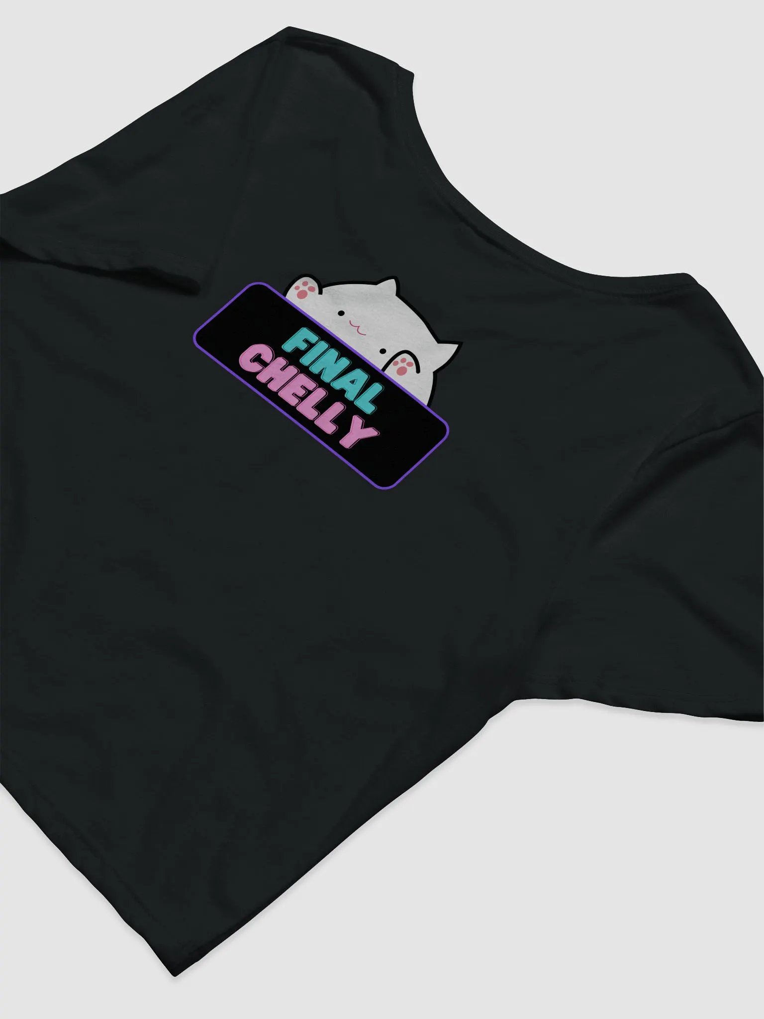 Click Clack Bongo Cat Womens Printed Crop Top product image (15)